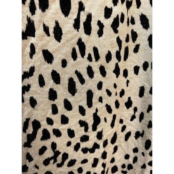 Womens Animal-Print Bateau-Neck Shirttail-Hem Pullover Sweater - Picture 6 of 7